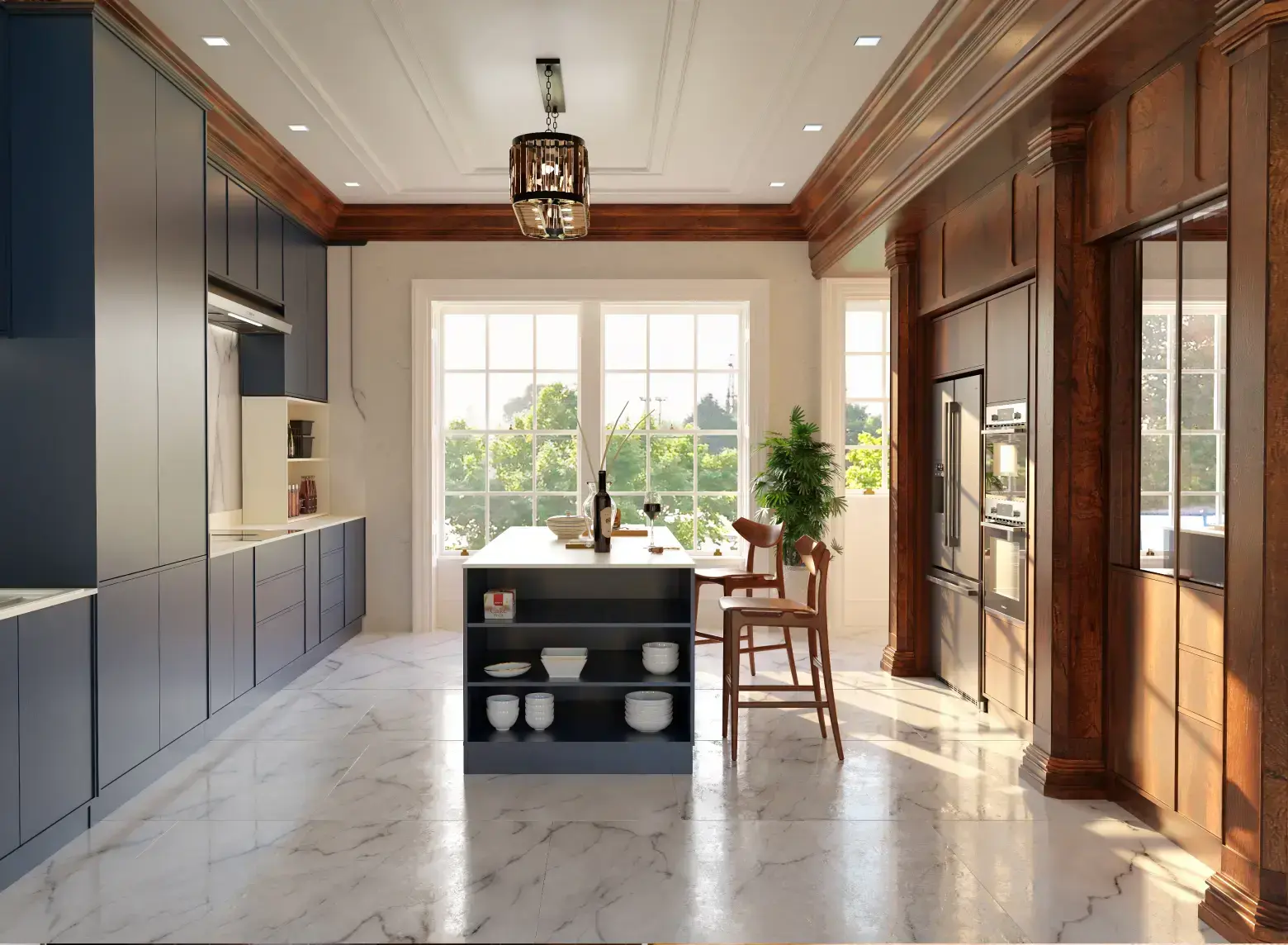 Seamless Blend of Modern Elegance and Natural Warmth