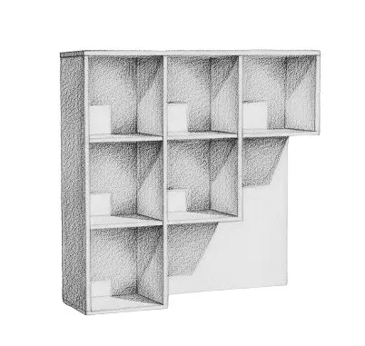 New wall mounted bookcase