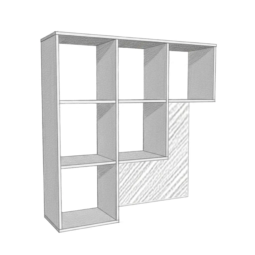 New wall mounted bookcase