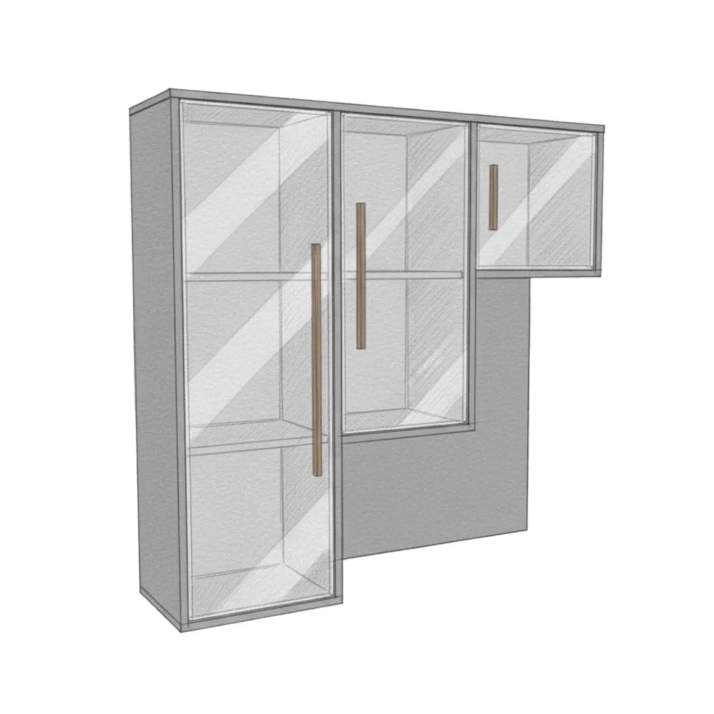 New wall mounted display cabinet