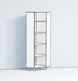 New corner bookcase