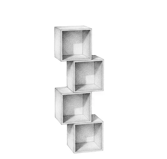 Create 4 cubes on each other